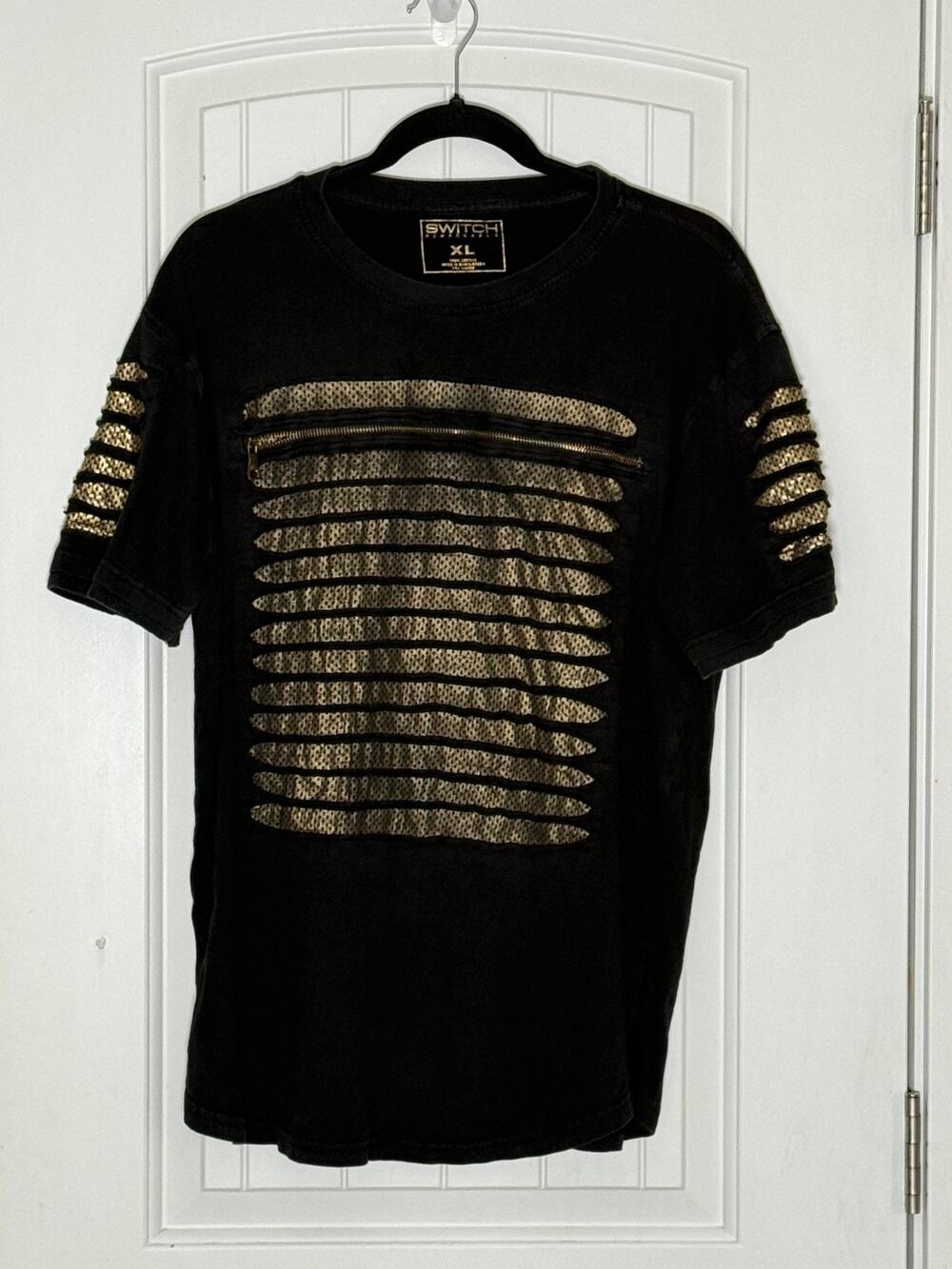 Switch Remarkable Retro Razor Cut T-Shirt Black 100% Cotton Tee Sz. XL